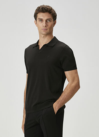 Beymen Club Black Silk Polo Knitwear - 5