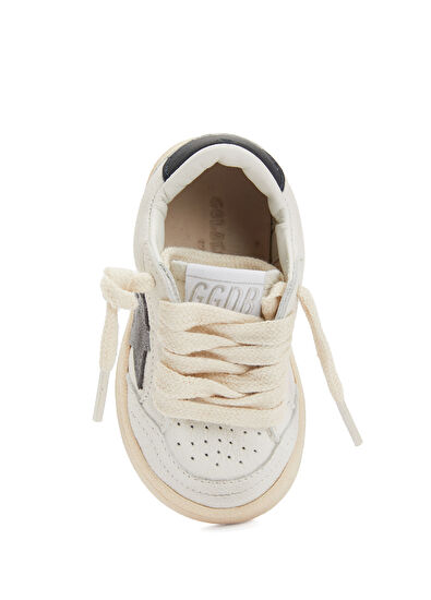 Golden Goose Ball Star White Unisex Kids Leather Sneakers - 4