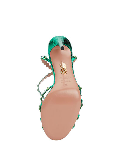 Tequila Yeşil Kadın Deri Sandalet - Görsel 6