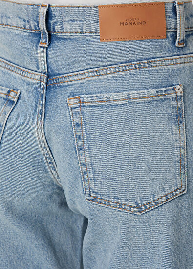 7 For All Mankind Tess Açık Mavi Straight Leg Jean Pantolon - 5