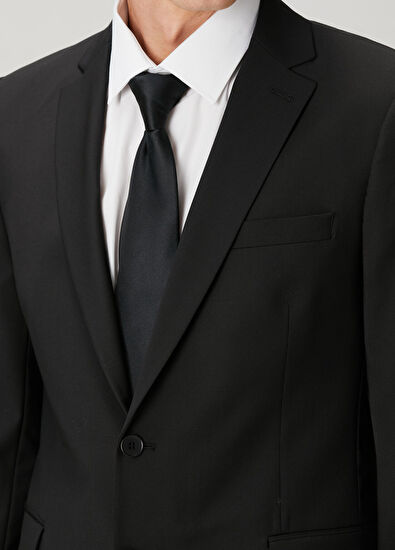 Drop 6 Siyah Yün Takım Elbise - Görsel 6