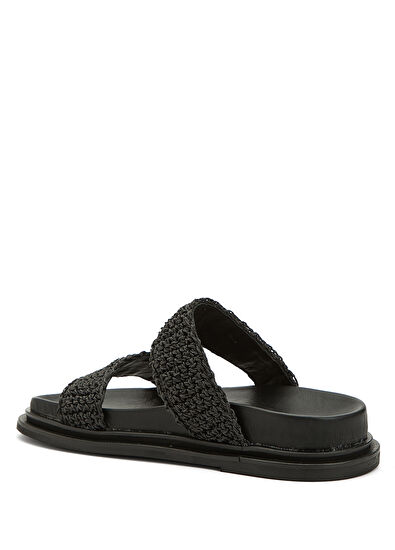 Beymen Club Black Women's Leather Slippers - 3