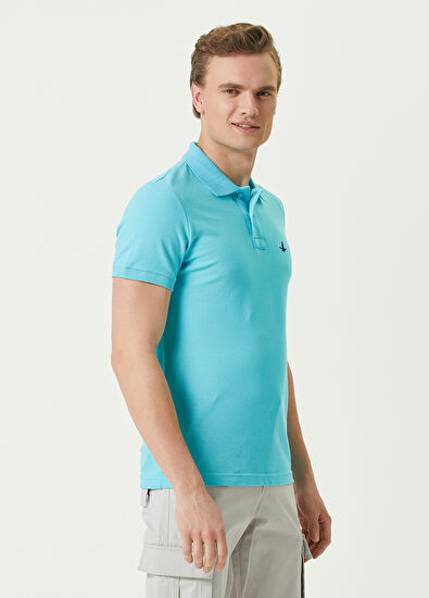 Beymen Club Slim Fit Turkuaz Polo Yaka T-shirt - 3