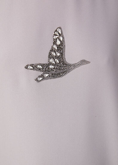 Beymen Club Grey Embroidered Logo Crepe Blouse - 6