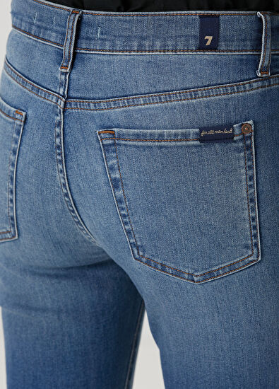 7 For All Mankind Relaxed Skinny Mavi Jean Pantolon - 5