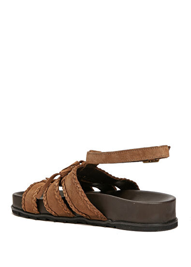 Beymen Club Vizon Püskül Detaylı Kadın Süet Sandalet - 3