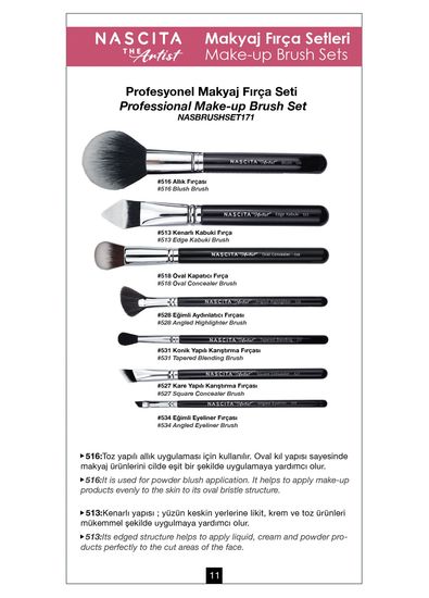 Nascita Artist Serie Profesyonel Makyaj Fırça Seti NASBRUSHSET171 - 4