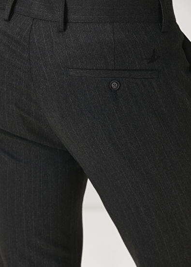 Beymen Club Antrasit Silik Çizgi Desenli Pantolon - 5