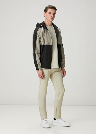 Beymen Club Beige Black Hooded Coat - 3