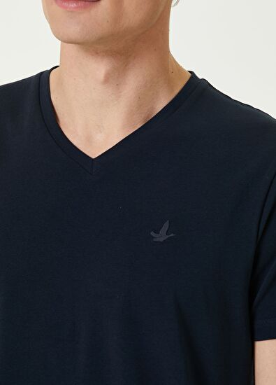 Beymen Club Lacivert V Yaka Basic T-shirt - 5