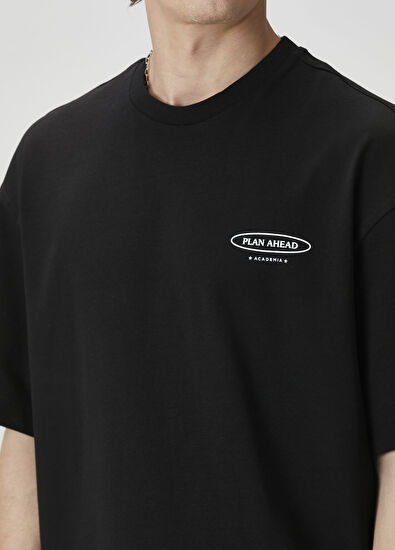 Academia Black Logo Basic T-shirt - 7