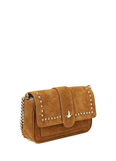 Beymen Club Tan Women's Suede Crossbody Bag - 3