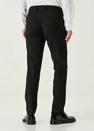 Beymen Club Black Elasticated Waistband Classic Wool Trousers - 3