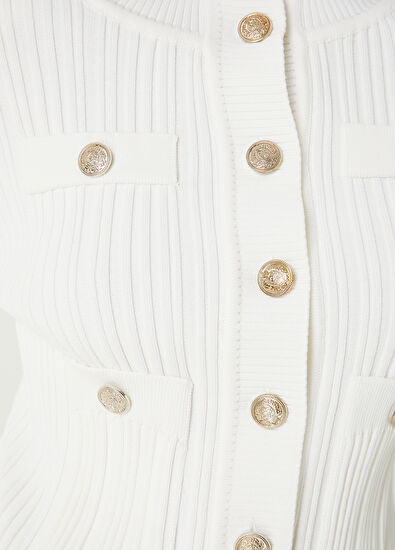 Beymen Club Off-White Knit Jacket - 5