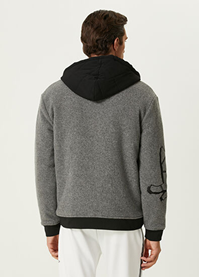 Beymen Club Grey Hooded Flannel Wool Coat - 5