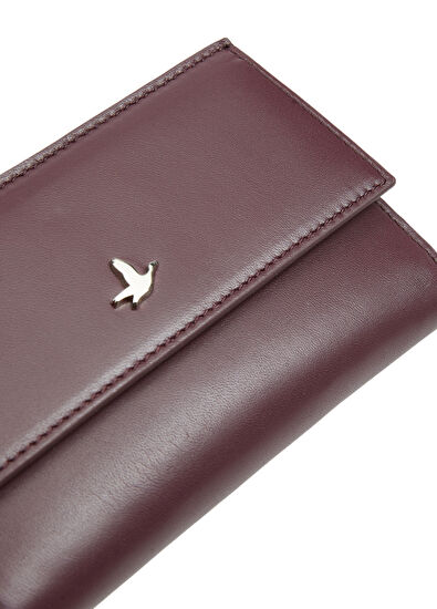 Beymen Club Burgundy Women's Leather Wallet - 5