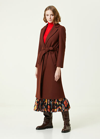Beymen Club Brown Belted Coat - 3