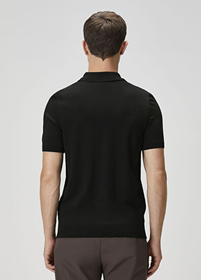 Beymen Club Siyah Polo Yaka Kısa Kollu Triko - 4