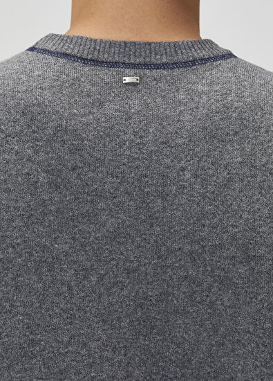 Beymen Club Lacivert Gri Çift Taraflı Kazak - 7