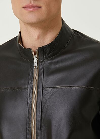 Beymen Club Beige Brown Double-Sided Leather Jacket - 5