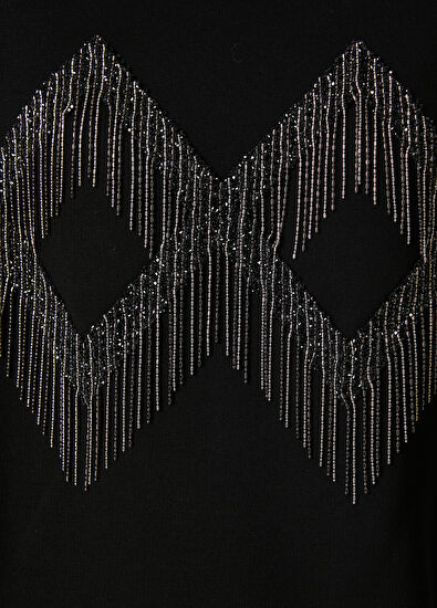 Beymen Club Black Chain Detailed Sweatshirt - 5