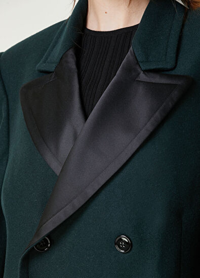 MM6 Maison Margiela Oversized Koyu Yeşil Yün Blazer - 4