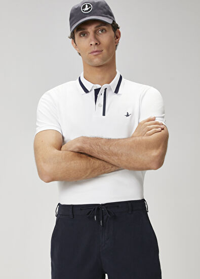 Beymen Club Slim Fit White Polo T-Shirt - 4