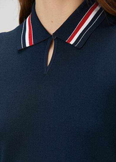 Thom Browne Lacivert Mini Polo Elbise - 5