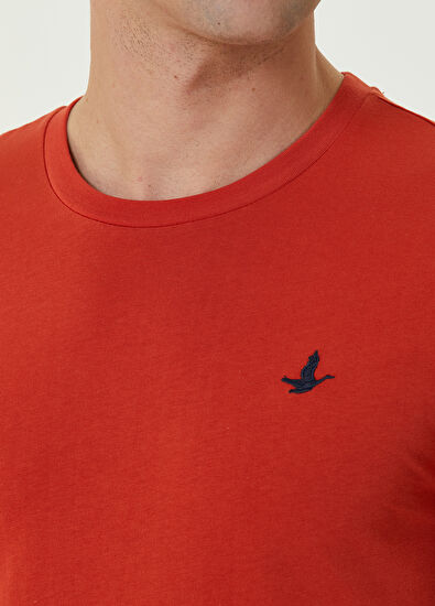 Beymen Club Kiremit Kuş Nakışlı Basic T-shirt - 5