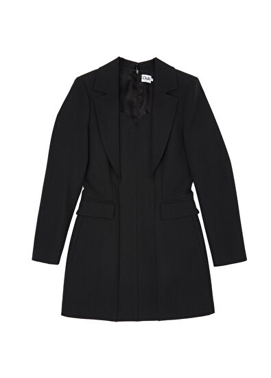 Beymen Club Black Jacket Shaped Mini Evening Dress - 5