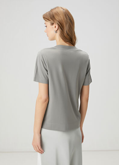 Beymen Club Gri Basic T-shirt - 5