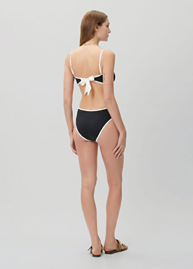 Beymen Club Black contrast piping logo swimsuit - 3