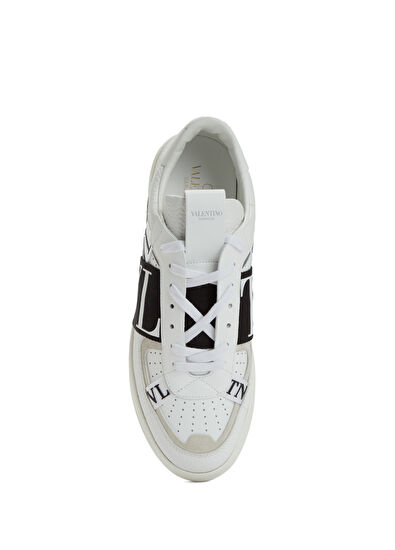 VL7N Siyah Beyaz Erkek Deri Sneaker - Görsel 6