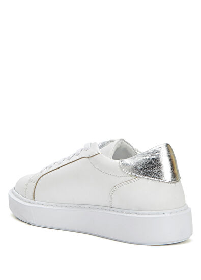 Beymen Club White Silver Women's Leather Sneakers - 3