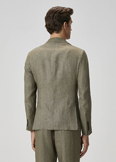 Beymen Club Light Khaki Linen Jacket - 5