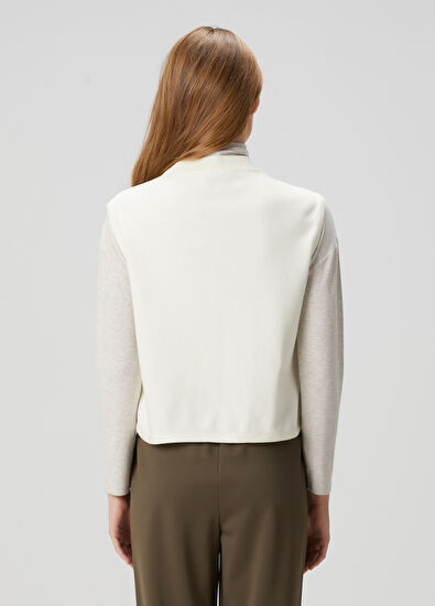 Beymen Club Ekru Kapitoneli Bomber Triko Yelek - 5