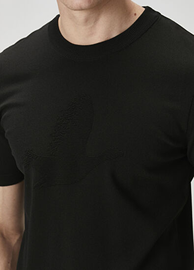 Beymen Club Black Logo Jacquard Short Sleeve Sweater - 6