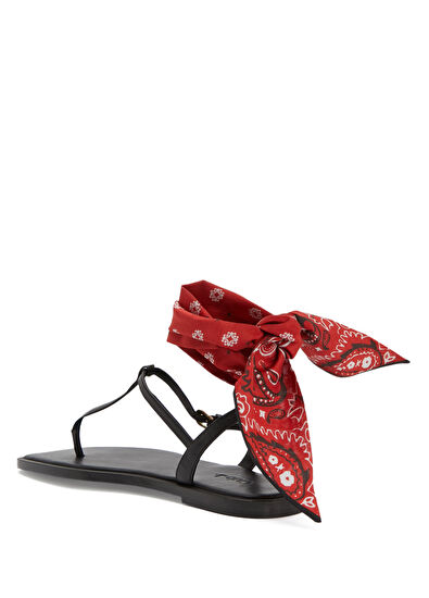 Beymen Club Black Women's Leather Sandals - 3