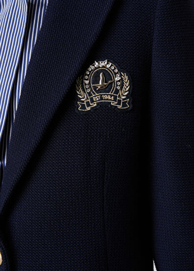 Beymen Club Lacivert Armalı Petek Dokulu Blazer - 6