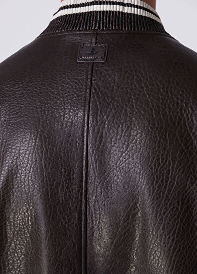 Beymen Club Brown Size Cachet Sleeves Leather Wool Jacket - 11