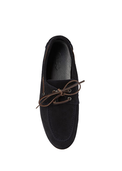 Beymen Club Navy Blue Lace-Up Slim Sole Men's Suede Shoes - 4