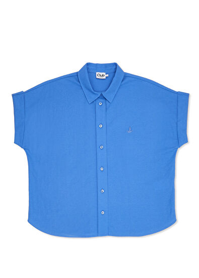 Beymen Club Blue Short Sleeve Pique Shirt - 7