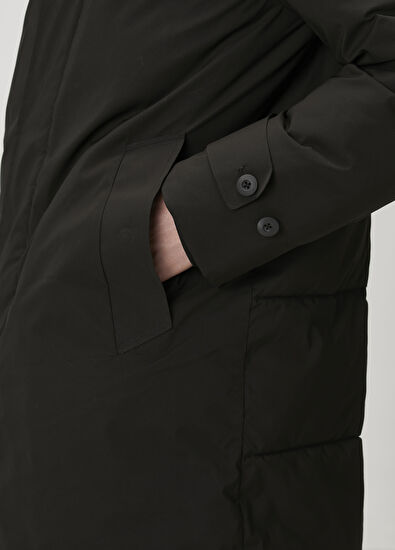 Beymen Club Siyah Kapüşonlu Kaban - 8