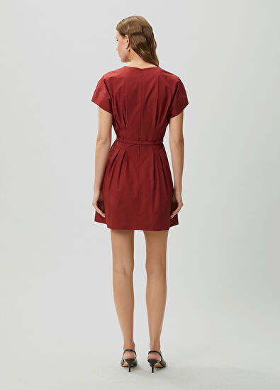 Beymen Club Kiremit Korsaj Detaylı Mini Elbise - 5