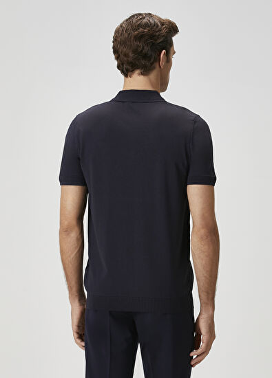 Beymen Club Navy Blue Short Sleeve Polo Sweater - 5