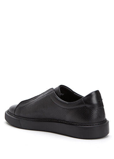 Beymen Club Black Elastic Men's Leather Flotter Sneakers - 3