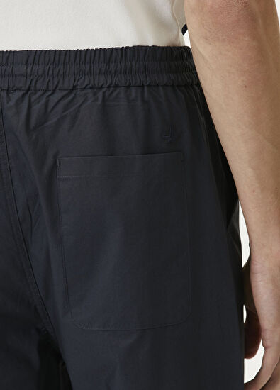 Beymen Club Navy Blue Waist Corded Wide-Leg Technical Trousers - 5