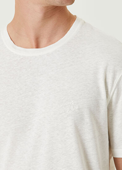 Beymen Club Beyaz Keten T-shirt - 6
