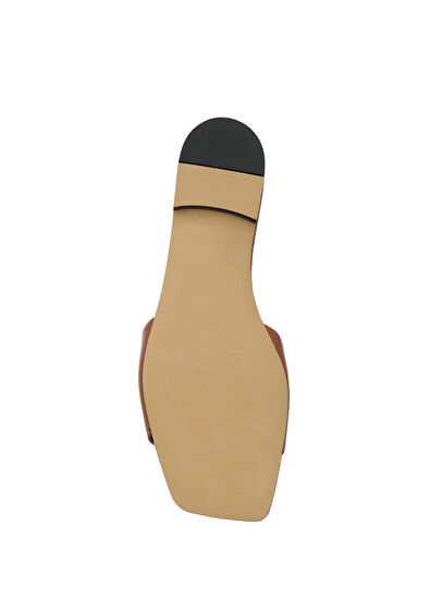 Beymen Club Gül Kurusu Zincir Logo Kadın Deri Terlik - 5