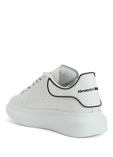 Oversized Beyaz Erkek Deri Sneaker - Görsel 5